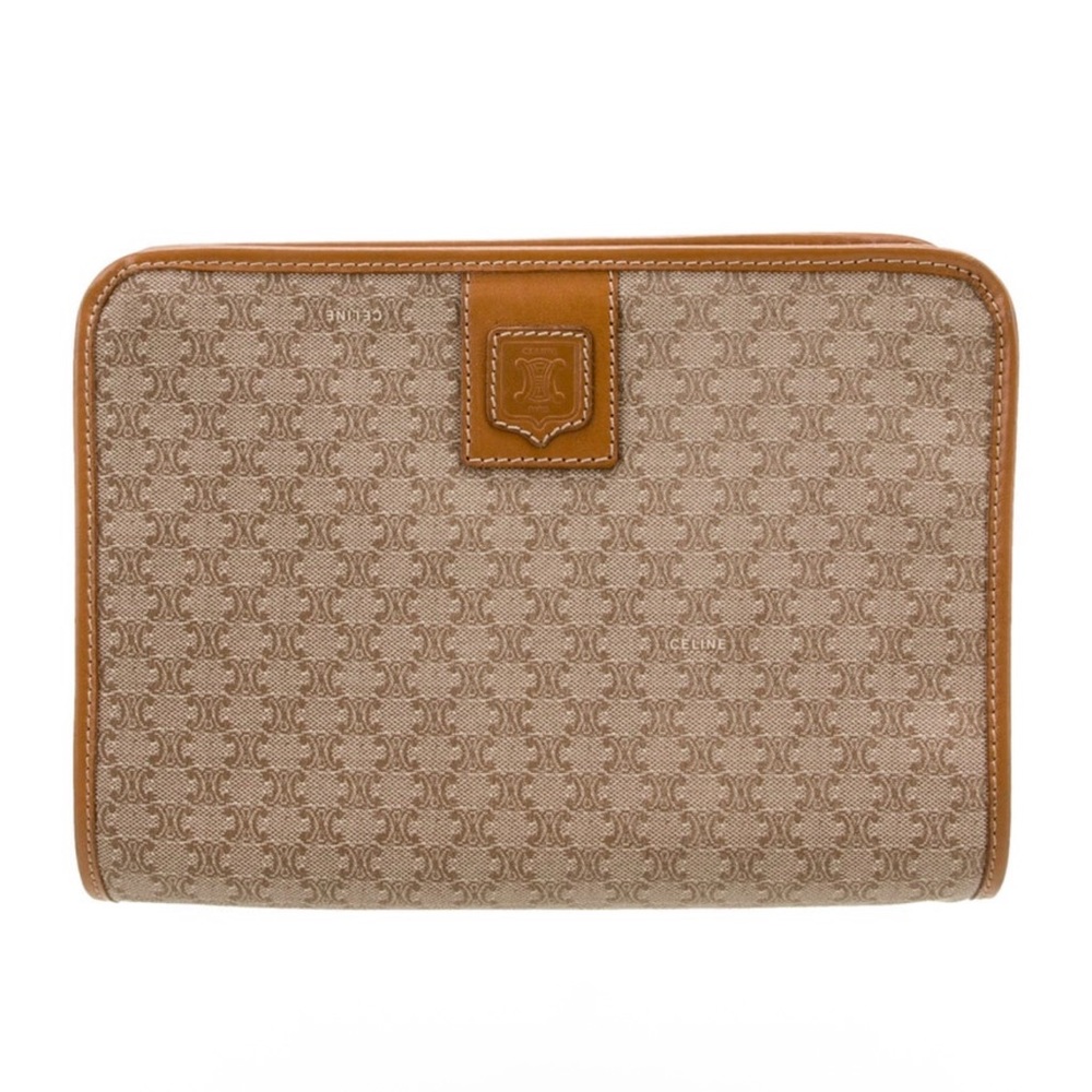 Celine Tan and Brown Macadam clutch